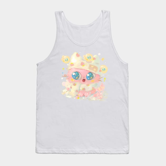 Strawberry Cat Tank Top by happyyu